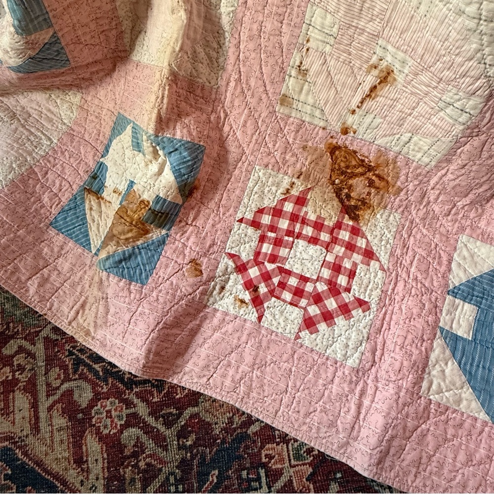 1890s Calico Patchwork Quilt‎ - Picture 9 of 9